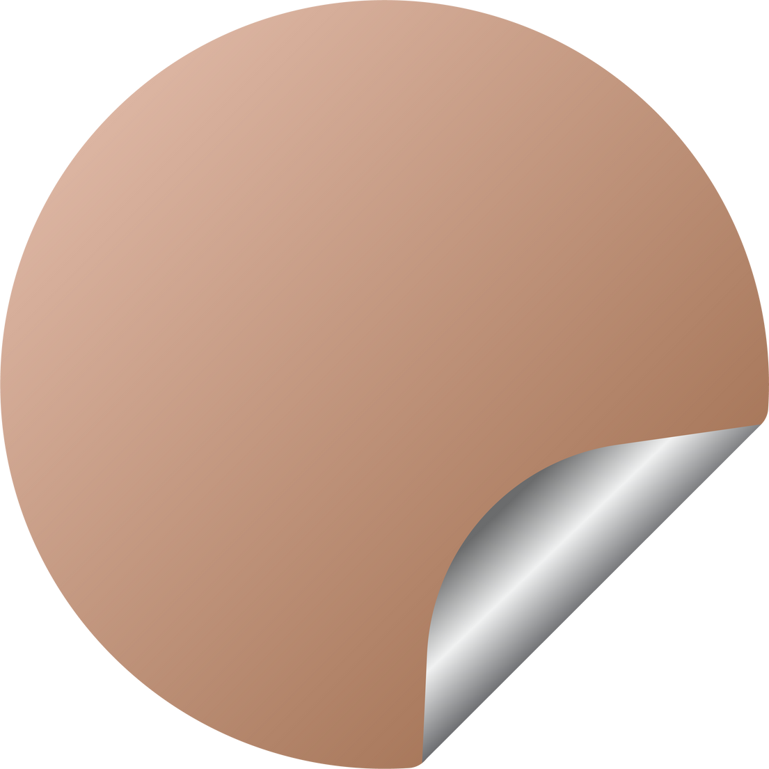 Round Brown Sticker 